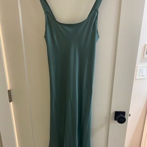 Satin midi dress sized small.